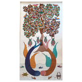 Circle of Life - From Roots to Rivers Gond Art